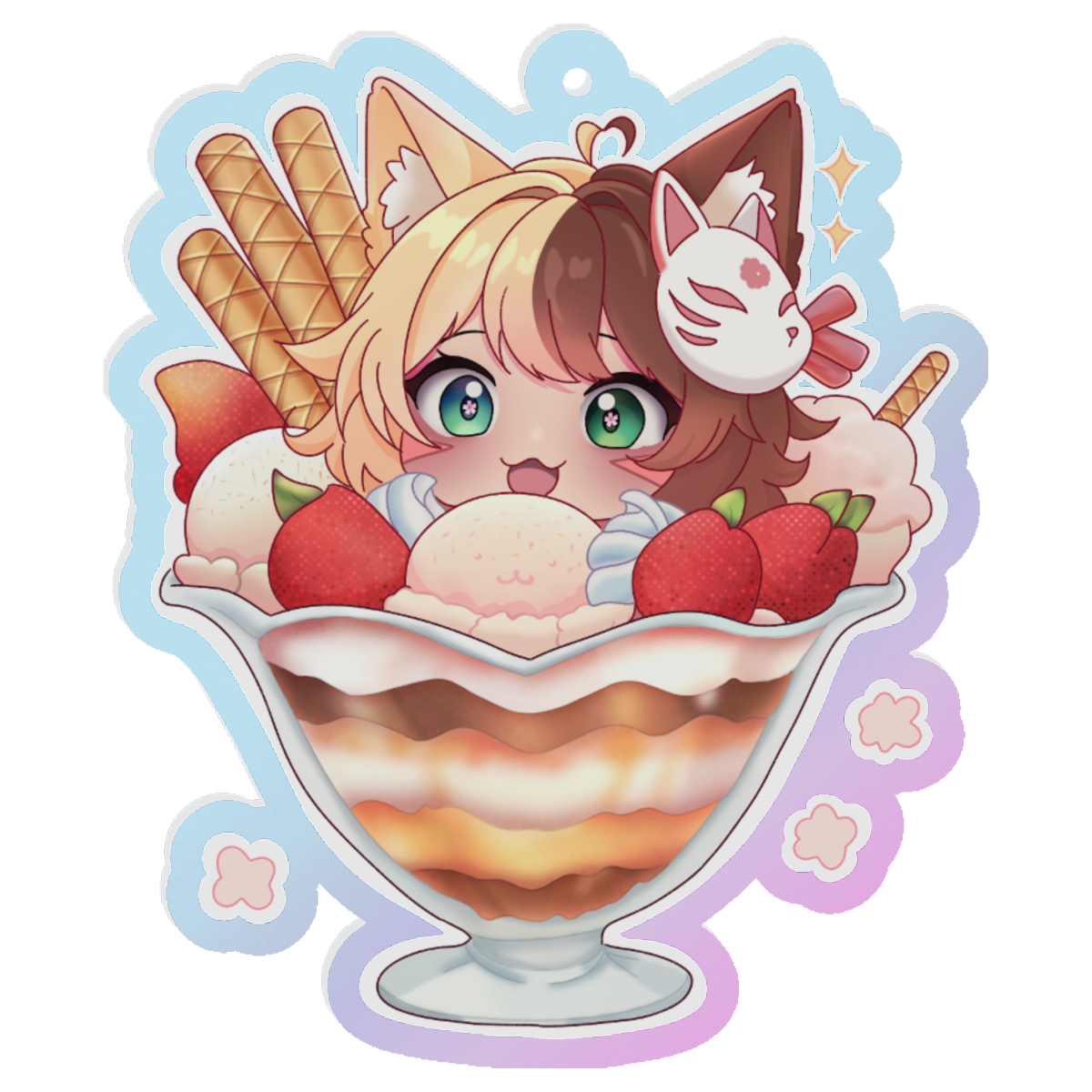 Amaterasu Icecream Keychain